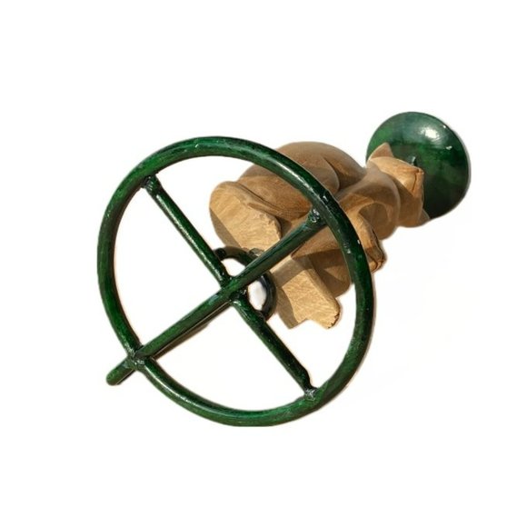 Vintage Wood Carved Cats & Candle Holder Artisan Handcrafted Modernist - Picture 5 of 13